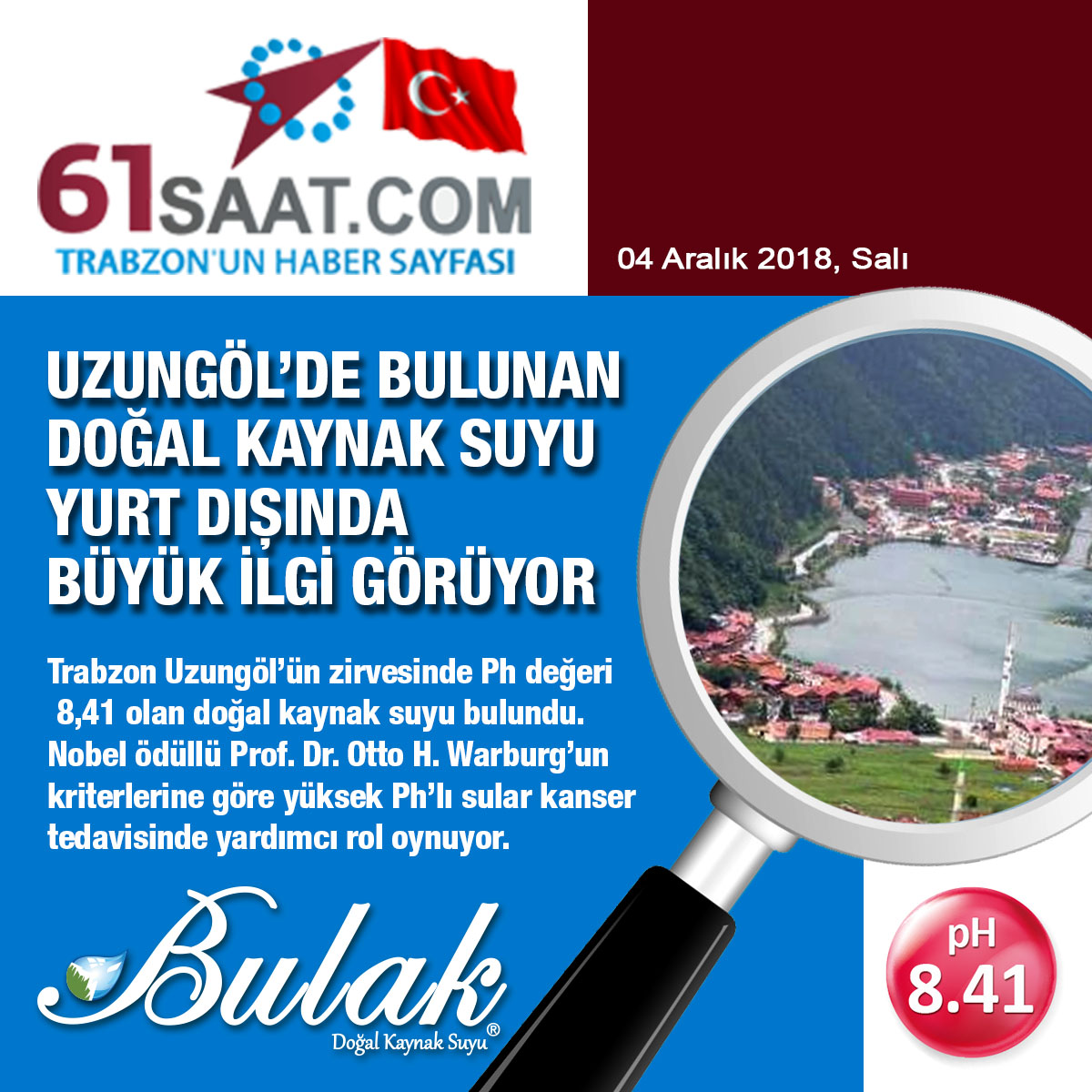 61 Saat: Türkiye'nin En Yüksek pH'lı Suyu Uzungöl'de Bulundu