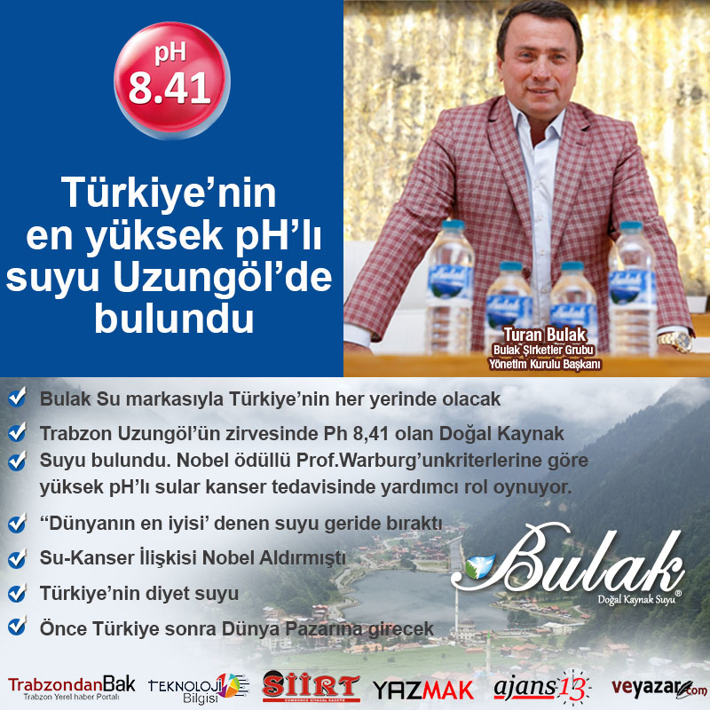 Basın Haberi: Türkiye'nin En Yüksek pH'lı Suyu Uzungöl'de Bulundu