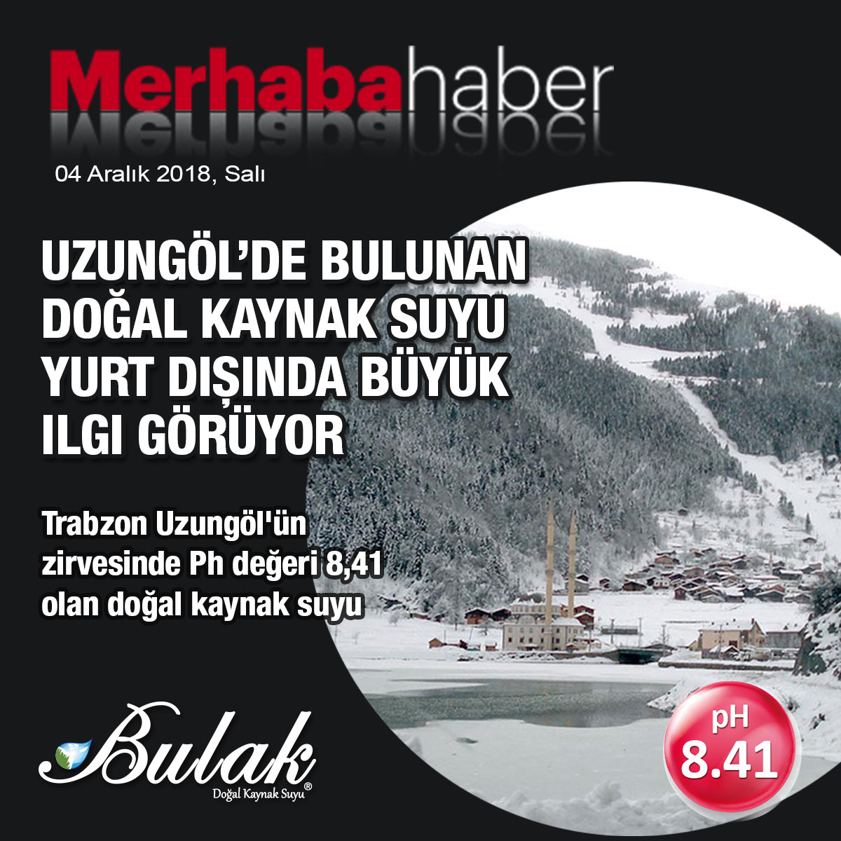 Merhaba Haber: Türkiye'nin En Yüksek pH'lı Suyu Uzungöl'de Bulundu